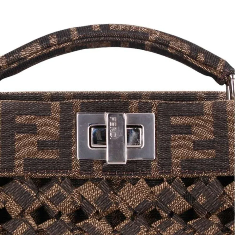 Fendi 7 Va530 Icy You Mini Zucca Pattern Handbag